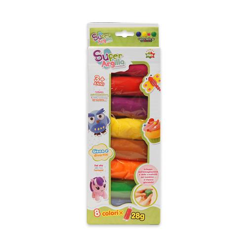 Pack arcilla moldeable 8 colores		 		