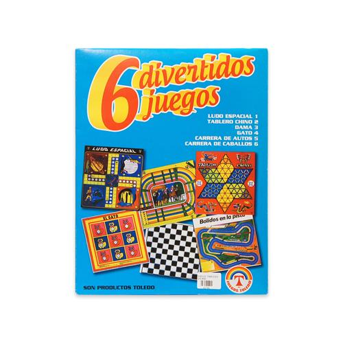 Pack de 6 juegos de mesa en 1		 		