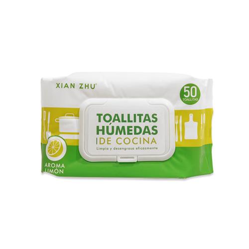Toallitas húmedas de cocina aroma limón		 		