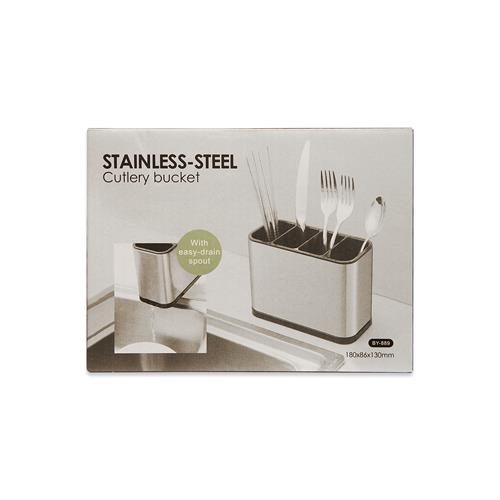 Organizador para cubiertos de acero inoxidable		 		