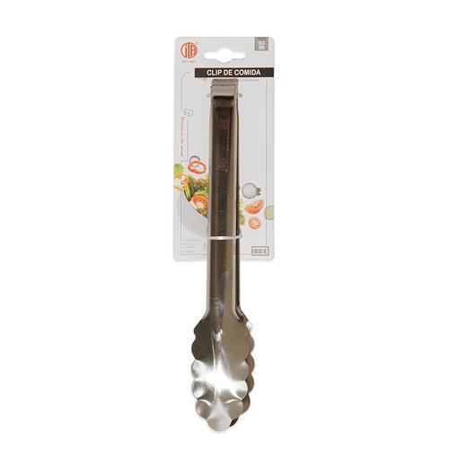 Pinza para alimentos inoxidable		 		