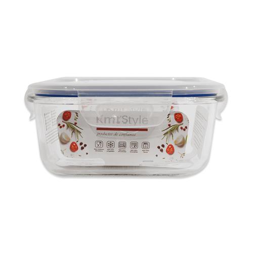 Envase rectangular hermético		 		