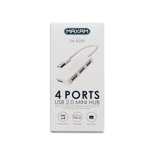 Hub USB 2.0 4 Puertos Plug & Play		 		