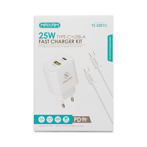 Kit de Carga Maxam Auto y Pared con Cable Tipo C		 		