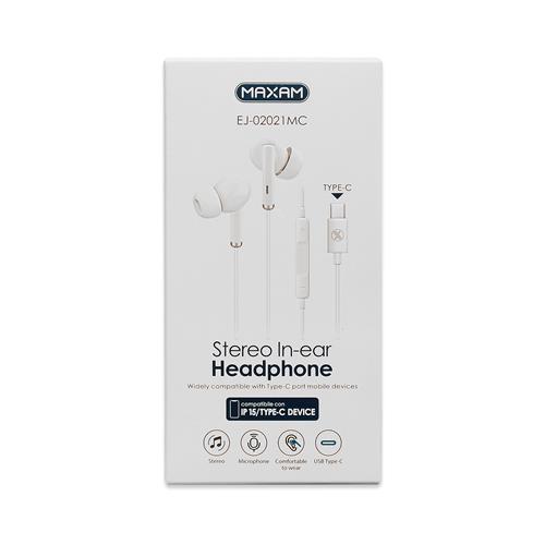 Audífonos In-ear USB-C con Micrófono		 		