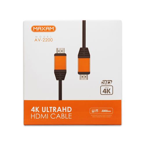 Cable HDMI 4K UHD 3D 3 Metros		 		