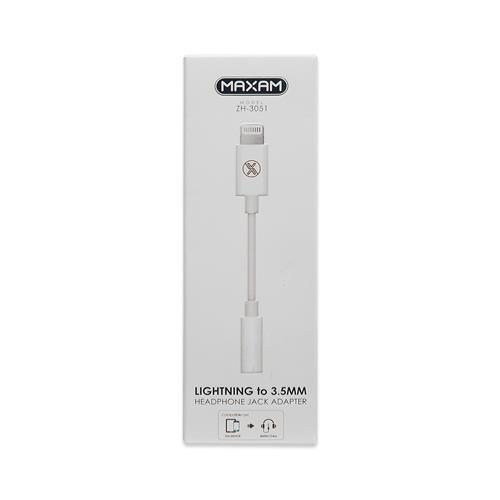 Adaptador Lightning a Jack 3.5 mm iPhone		 		
